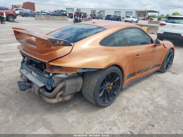 Продаж на аукціоні авто 2015 Porsche 911 Gt3, vin: WP0AC2A99FS183433, номер лоту: 45335755