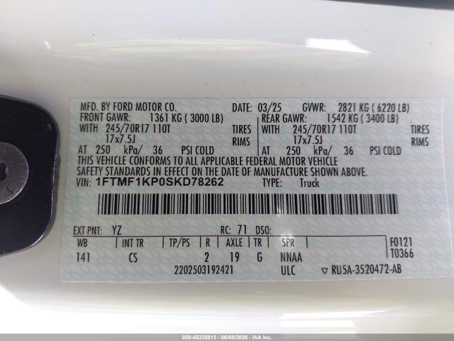 Ford F-150 Xl 2025 1FTMF1KP0SKD78262 Image 9