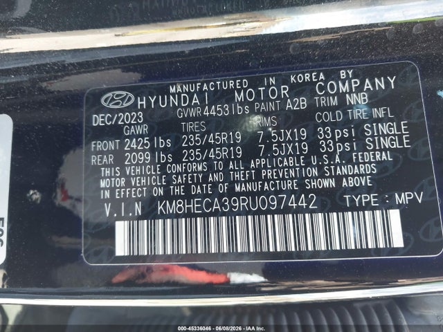 Hyundai Kona Limited 2024 KM8HECA39RU097442 Image 9