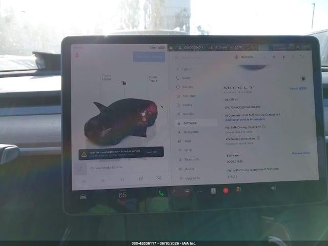 Aukcja sprzedaży 2025 Tesla Model Y Long Range Dual Motor Rear-wheel Drive, vin: 7SAYGDED8SF306453, numer aukcji: 45336117