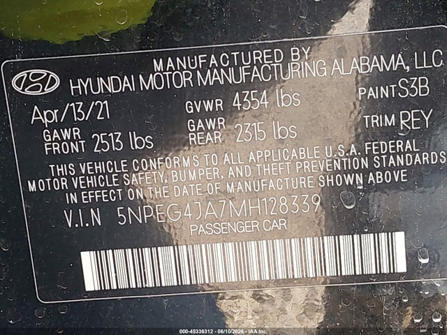 Hyundai SONATA SE 2021 5NPEG4JA7MH128339 Image 9