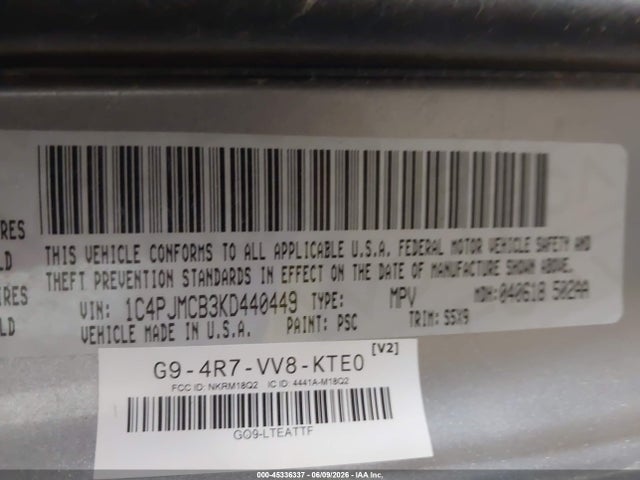 Jeep Cherokee Latitude 4x4 2019 1C4PJMCB3KD440449 Image 9
