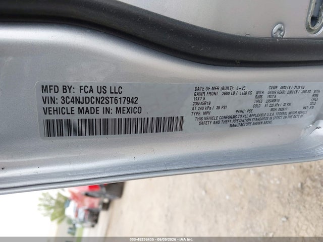 45336405 :رقم المزاد ، 3C4NJDCN2ST617942 vin ، 2025 Jeep Compass Limited 4x4 مزاد بيع