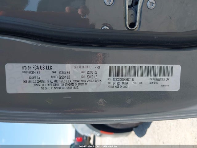 Dodge Charger Sxt Rwd 2019 2C3CDXBG3KH637195 Image 9