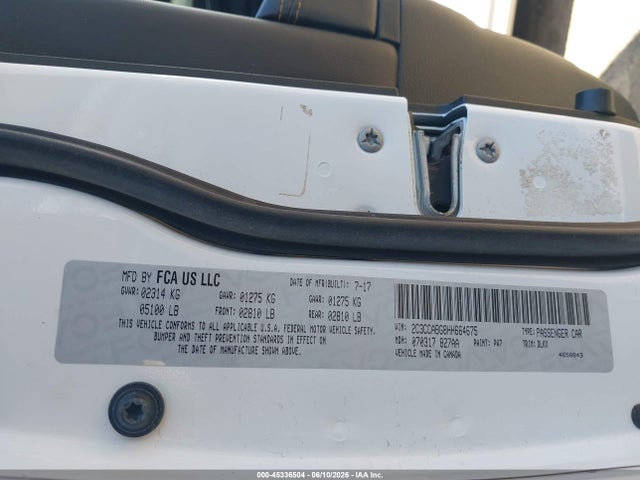Aukcja sprzedaży 2017 Chrysler 300 300s Alloy Edition, vin: 2C3CCABG8HH664675, numer aukcji: 45336504