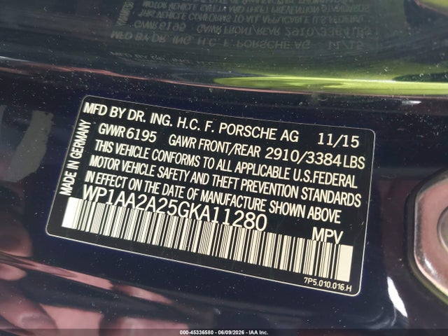 WP1AA2A25GKA11280 Porsche Cayenne