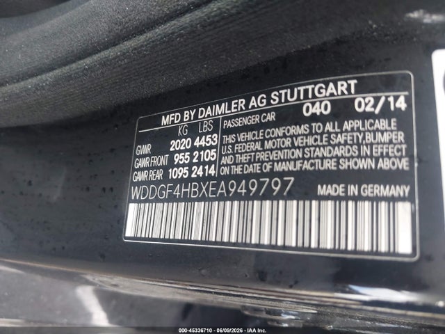 2014 Mercedes-benz C 250 Sport მანქანა იყიდება აუქციონზე, vin: WDDGF4HBXEA949797, აუქციონის ნომერი: 45336710