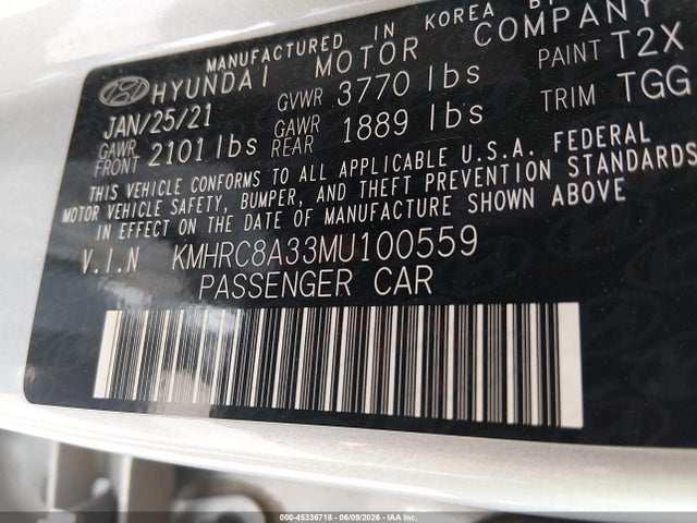 Hyundai Venue Sel 2021 KMHRC8A33MU100559 Image 9