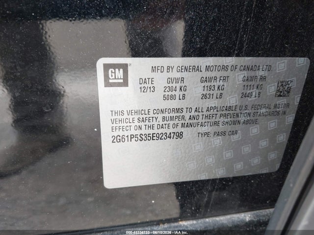 45336733 :رقم المزاد ، 2G61P5S35E9234798 vin ، 2014 Cadillac Xts Premium مزاد بيع
