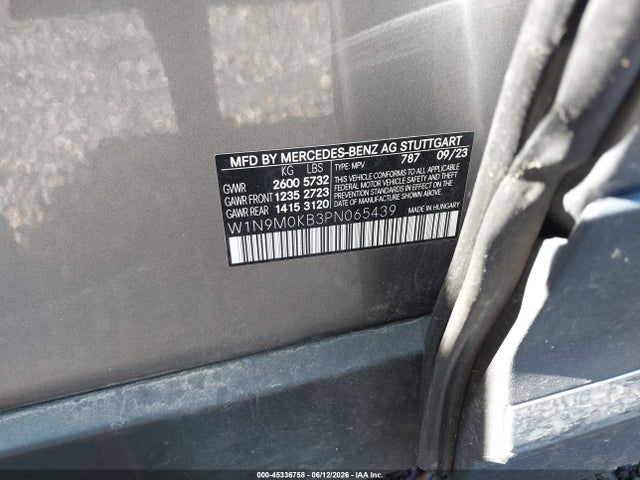 W1N9M0KB3PN065439 Mercedes-Benz Eqb 300 Suv 4matic