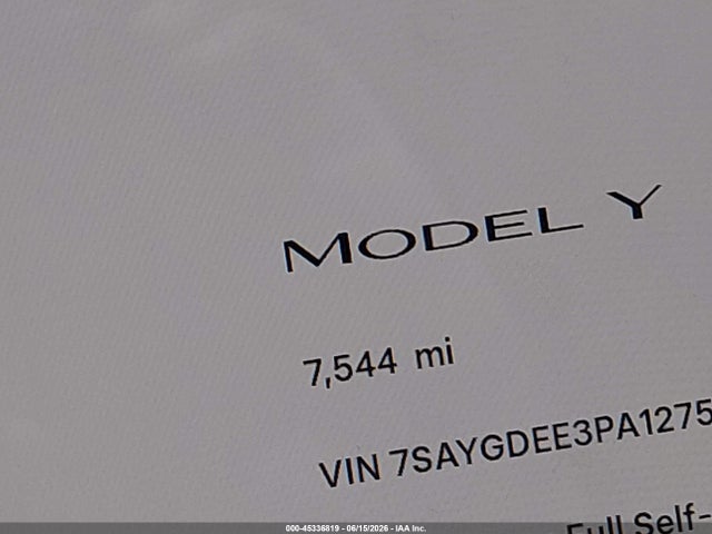 Aukcja sprzedaży 2023 Tesla Model Y Awd/long Range Dual Motor All-wheel Drive, vin: 7SAYGDEE3PA127542, numer aukcji: 45336819