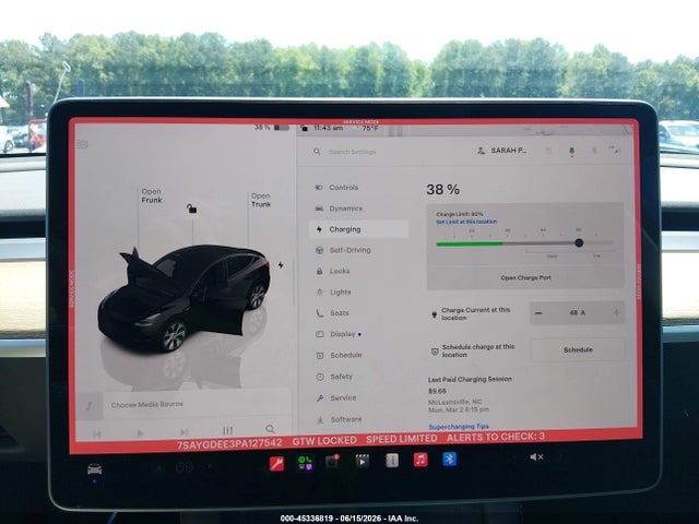 Aukcja sprzedaży 2023 Tesla Model Y Awd/long Range Dual Motor All-wheel Drive, vin: 7SAYGDEE3PA127542, numer aukcji: 45336819