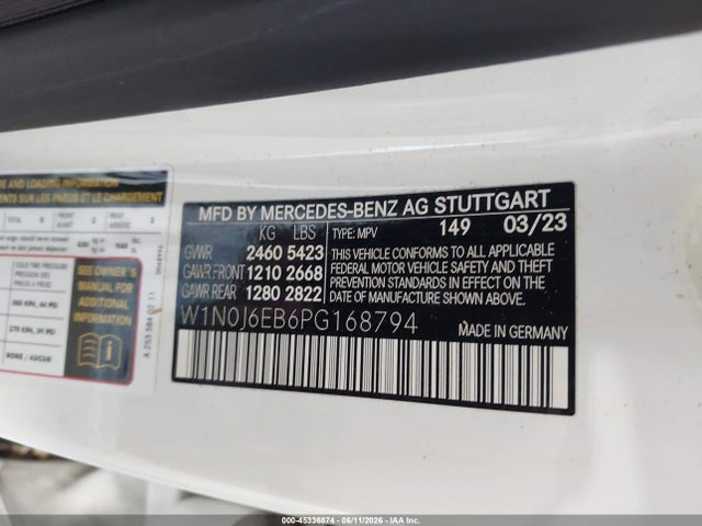 45336874 :رقم المزاد ، W1N0J6EB6PG168794 vin ، 2023 Mercedes-benz Amg Glc 43 4matic Coupe مزاد بيع