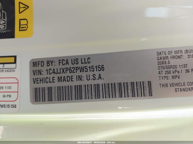 Продажа на аукционе авто 2023 Jeep Wrangler 4xe Sahara 4x4, vin: 1C4JJXP62PW515156, номер лота: 45336947