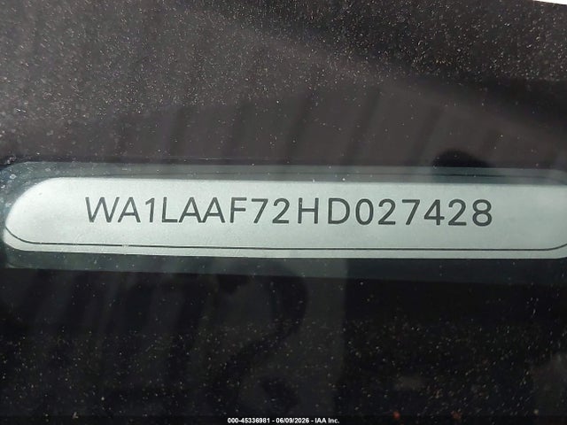 45336981 :رقم المزاد ، WA1LAAF72HD027428 vin ، 2017 Audi Q7 3.0t Premium مزاد بيع