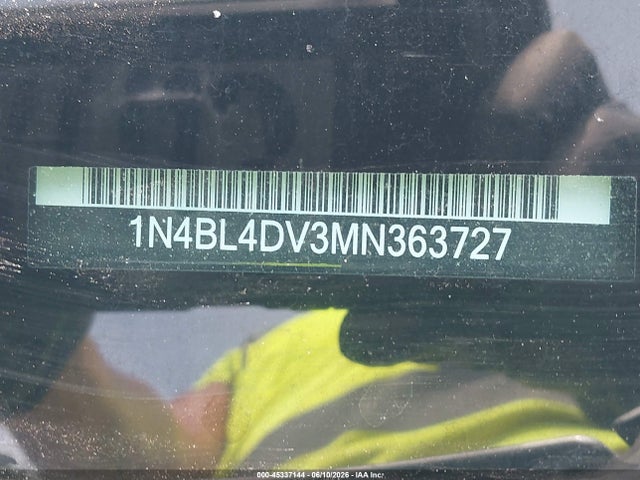 Продажа на аукционе авто 2021 Nissan Altima Sv Fwd, vin: 1N4BL4DV3MN363727, номер лота: 45337144