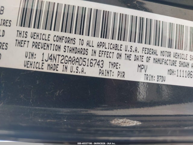Aukcja sprzedaży 2010 Jeep Patriot Sport, vin: 1J4NT2GA0AD516743, numer aukcji: 45337198