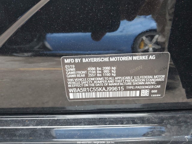 Продаж на аукціоні авто 2019 Bmw 330i, vin: WBA5R1C55KAJ99615, номер лоту: 45337303