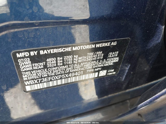 BMW X1 Xdrive28i 2023 WBX73EF0XP5X49401 Image 9