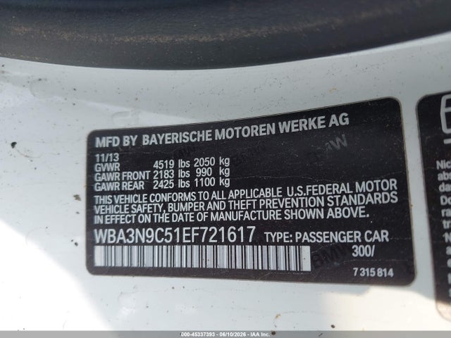 Aukcja sprzedaży 2014 Bmw 428i Xdrive, vin: WBA3N9C51EF721617, numer aukcji: 45337393