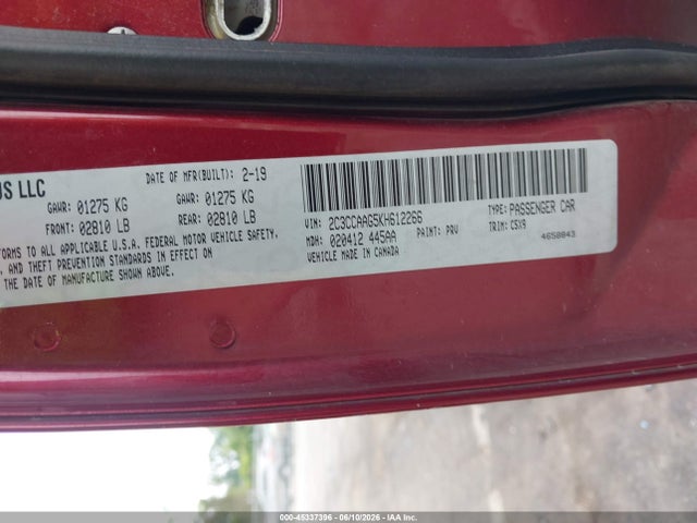 Aukcja sprzedaży 2019 Chrysler 300 Touring, vin: 2C3CCAAG5KH612266, numer aukcji: 45337396
