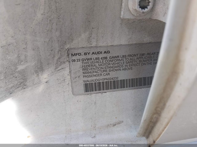Продаж на аукціоні авто 2023 Audi A3 Premium 40 Tfsi Front-wheel Drive S Tronic, vin: WAUAUDGY0PA024232, номер лоту: 45337506