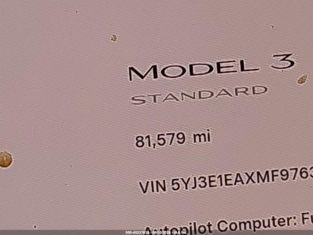 Aukcja sprzedaży 2021 Tesla Model 3 Standard Range Plus Rear-wheel Drive, vin: 5YJ3E1EAXMF976378, numer aukcji: 45337639
