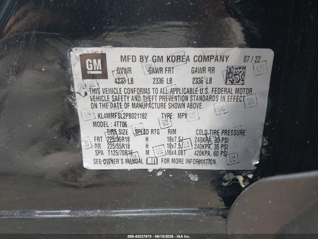 Aukcja sprzedaży 2023 Buick Encore Gx Essence Fwd, vin: KL4MMFSL2PB021182, numer aukcji: 45337678