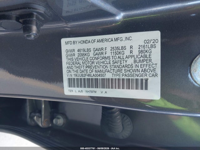 Продаж на аукціоні авто 2020 Acura Tlx Tech Package, vin: 19UUB2F46LA004507, номер лоту: 45337761