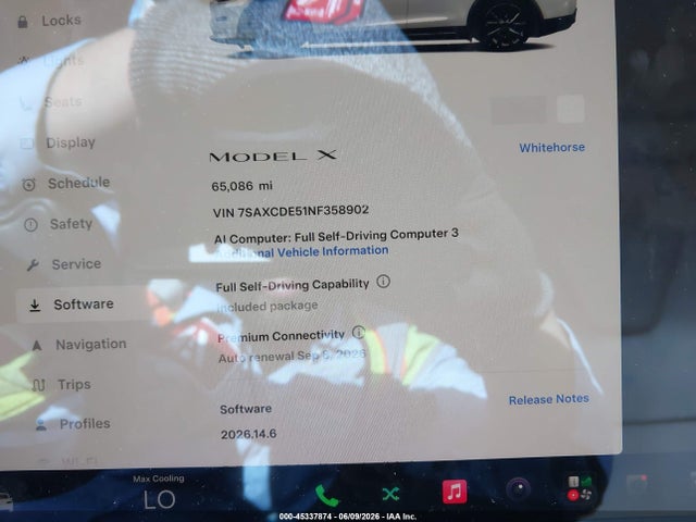 Aukcja sprzedaży 2022 Tesla Model X Dual Motor All-wheel Drive/plaid Tri Motor All-wheel Drive, vin: 7SAXCDE51NF358902, numer aukcji: 45337874