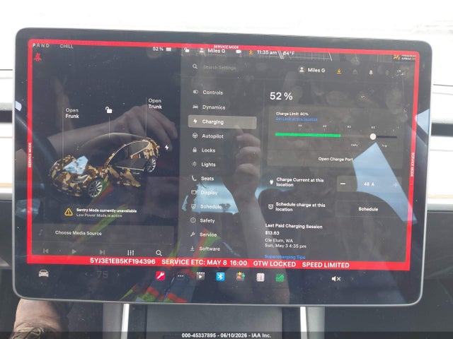 Tesla Model 3 Long Range/performance 2019 5YJ3E1EB5KF194396 Image 17