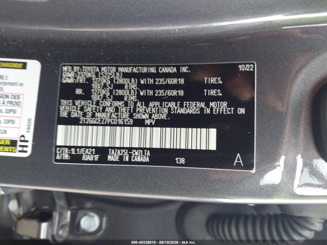 45338010 :رقم المزاد ، 2T2GGCEZ7PC016159 vin ، 2023 Lexus Nx 350 Premium مزاد بيع