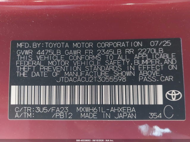 JTDACACU2T3055598 Toyota Prius Plug-in Hybrid Se