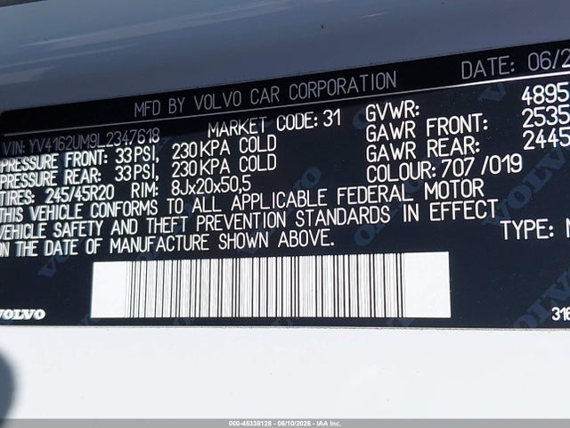 YV4162UM9L2347618 Volvo Xc40 T5 R-design