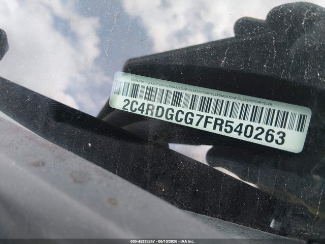 45338247 :رقم المزاد ، 2C4RDGCG7FR540263 vin ، 2015 Dodge Grand Caravan Sxt مزاد بيع
