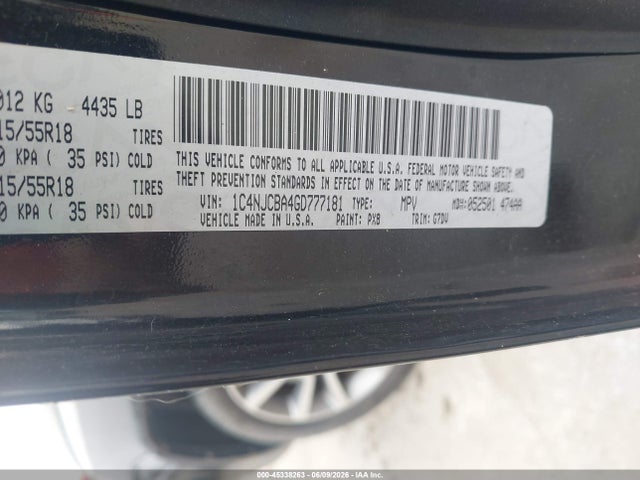 2016 Jeep Compass Sport Se მანქანა იყიდება აუქციონზე, vin: 1C4NJCBA4GD777181, აუქციონის ნომერი: 45338263