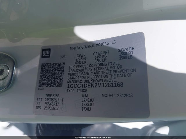 1GCGTDEN2M1281168 Chevrolet Colorado 4wd Short Box Z71