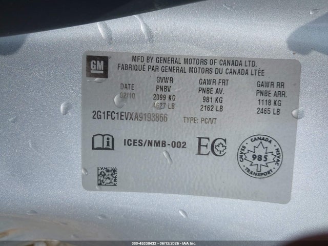 Продаж на аукціоні авто 2010 Chevrolet Camaro 2lt, vin: 2G1FC1EVXA9193866, номер лоту: 45338432