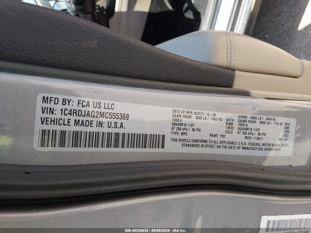 Dodge Durango Sxt Plus Awd 2021 1C4RDJAG2MC555369 Image 9