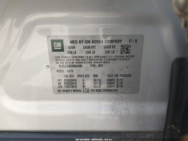 Продажа на аукционе авто 2017 Buick Encore Essence, vin: KL4CJCSBXHB004898, номер лота: 45338685