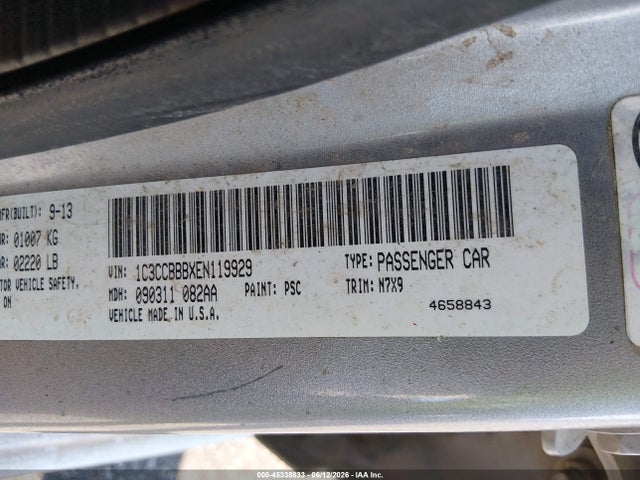 Aukcja sprzedaży 2014 Chrysler 200 Touring, vin: 1C3CCBBBXEN119929, numer aukcji: 45338833