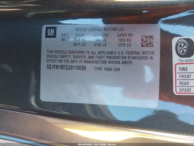 Chevrolet CAMARO 2SS 2018 1G1FH1R72J0116688 Image 9