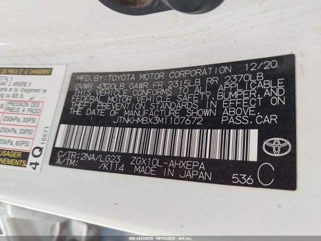 Toyota C-hr Limited 2021 JTNKHMBX3M1107672 Image 9