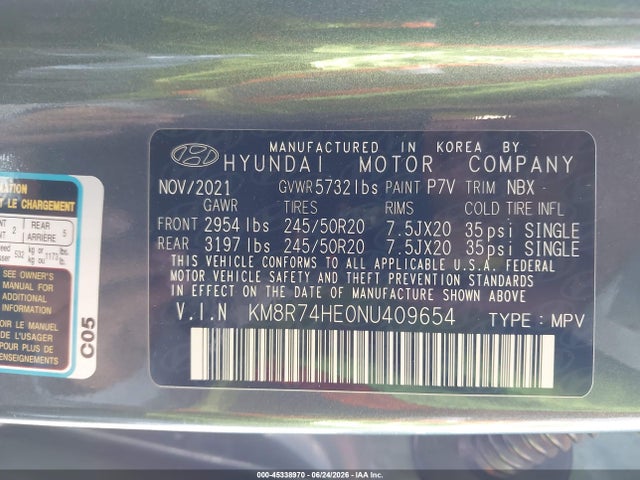 Hyundai Palisade Calligraphy 2022 KM8R74HE0NU409654 Image 9