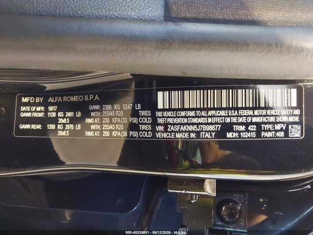 ZASFAKNN5J7B98677 Alfa Romeo Stelvio Ti Sport Awd