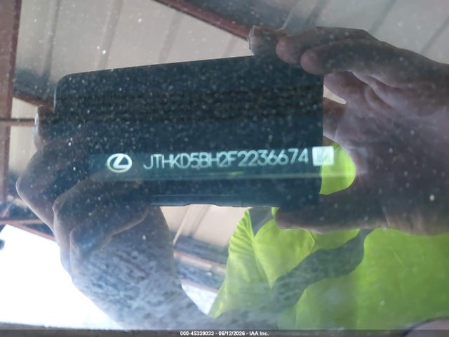 Aukcja sprzedaży 2015 Lexus Ct 200h, vin: JTHKD5BH2F2236674, numer aukcji: 45339033