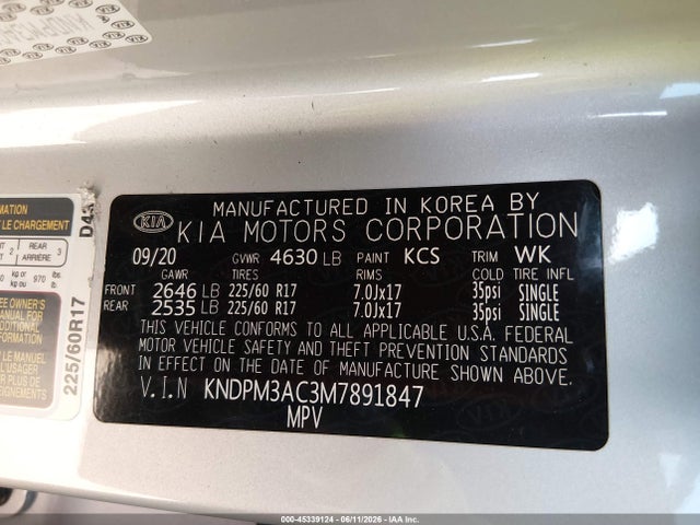 KIA Sportage Lx 2021 KNDPM3AC3M7891847 Image 9