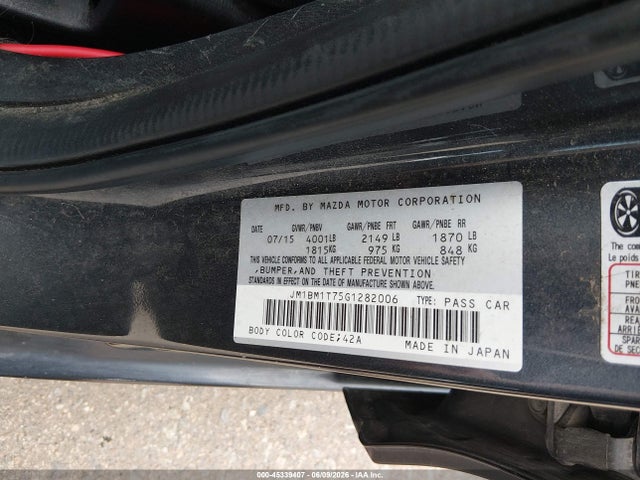 Продажа на аукционе авто 2016 Mazda Mazda3 I Sport, vin: JM1BM1T75G1282006, номер лота: 45339407