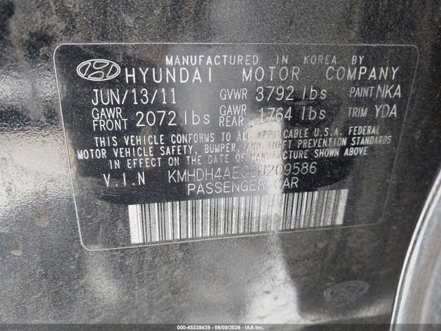 Продажа на аукционе авто 2012 Hyundai Elantra Limited (ulsan Plant), vin: KMHDH4AE8CU209586, номер лота: 45339439