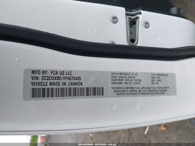 Продаж на аукціоні авто 2023 Dodge Charger Sxt, vin: 2C3CDXBG1PH675435, номер лоту: 45339495